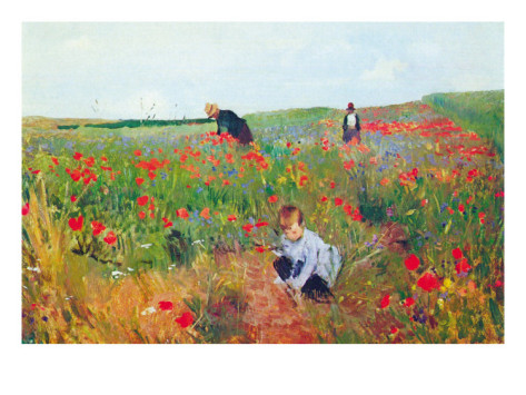 Poppies by Mary Cassatt - Mary Cassatt Painting on Canvas